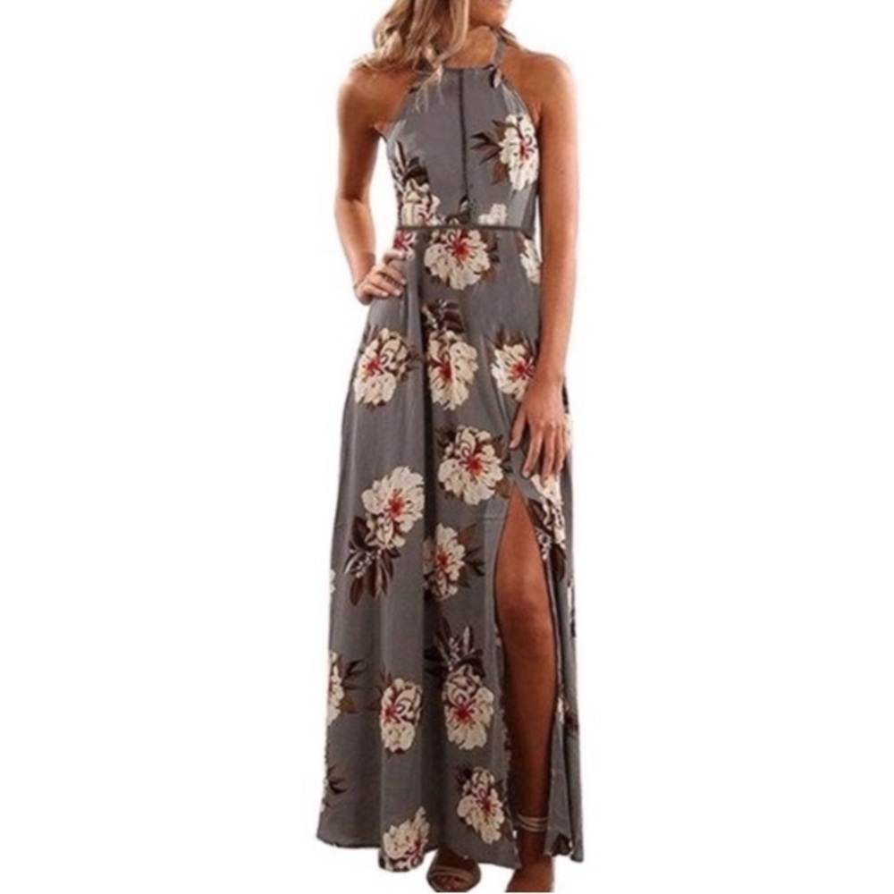 Zesica Grey Floral sundress XL